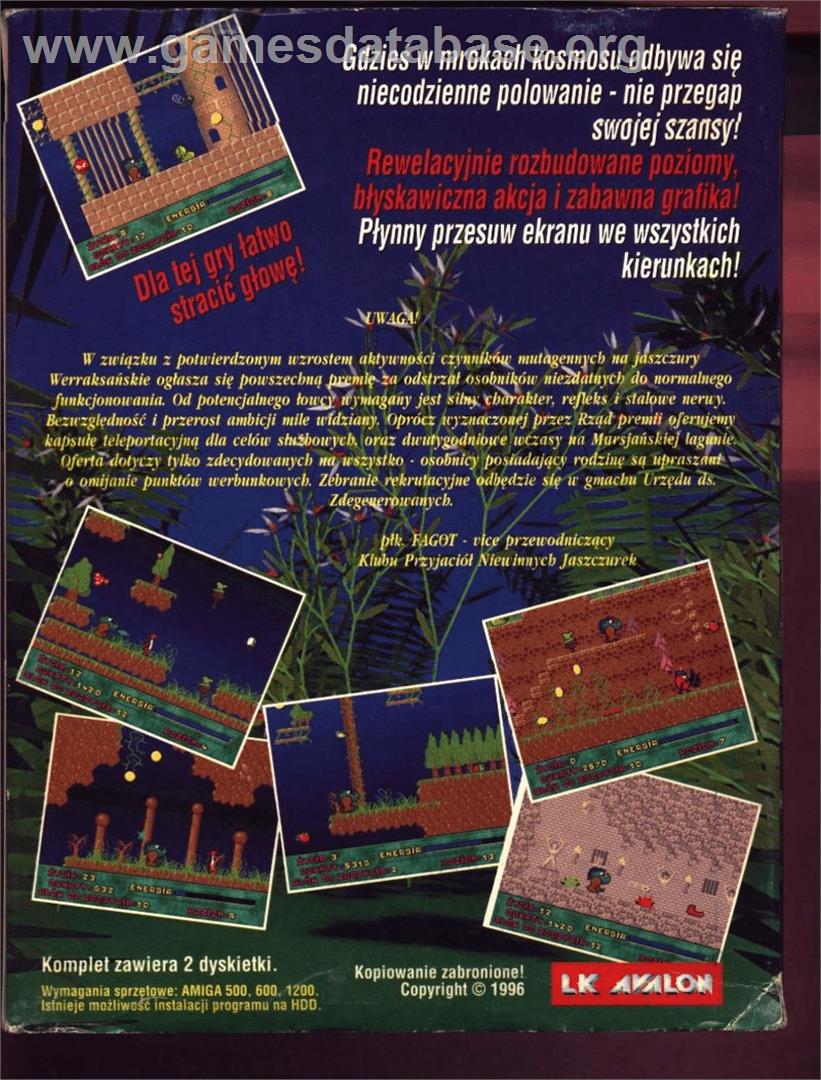 Lowca glów - Commodore Amiga - Artwork - Box Back