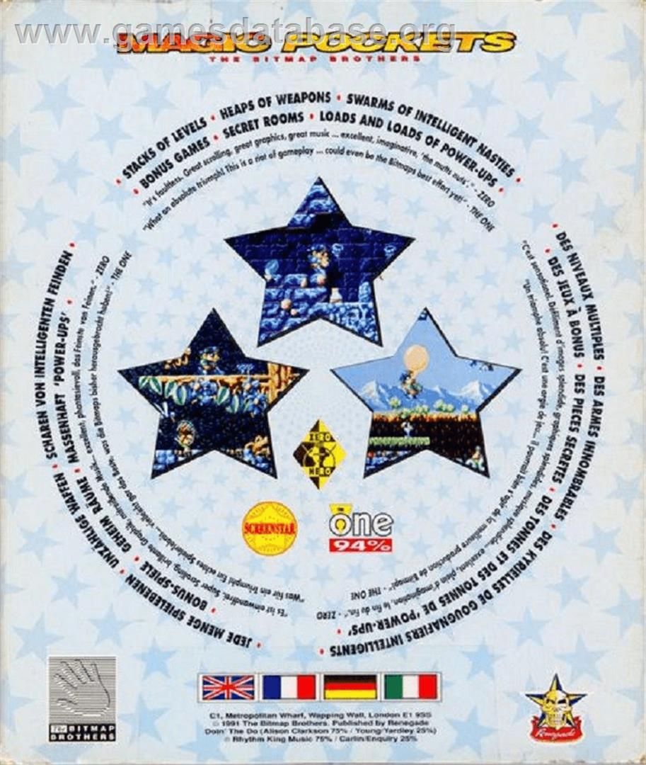 Magic Pockets - Commodore Amiga - Artwork - Box Back