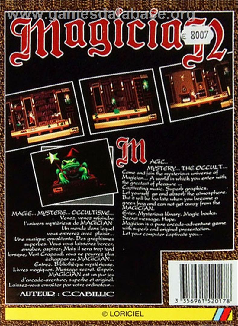 Magician - Commodore Amiga - Artwork - Box Back