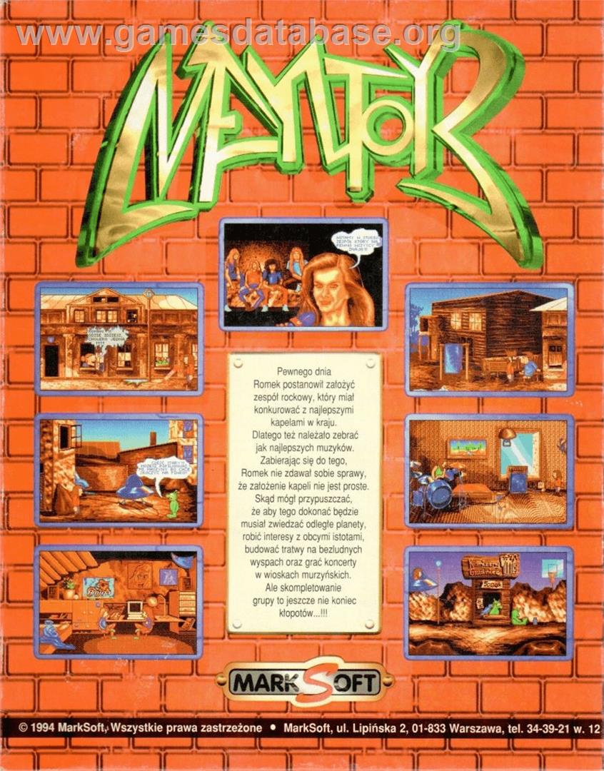 Mentor - Commodore Amiga - Artwork - Box Back