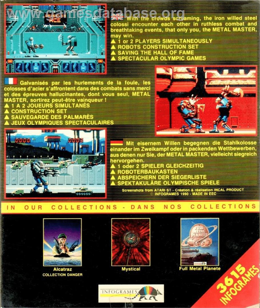 Metal Masters - Commodore Amiga - Artwork - Box Back