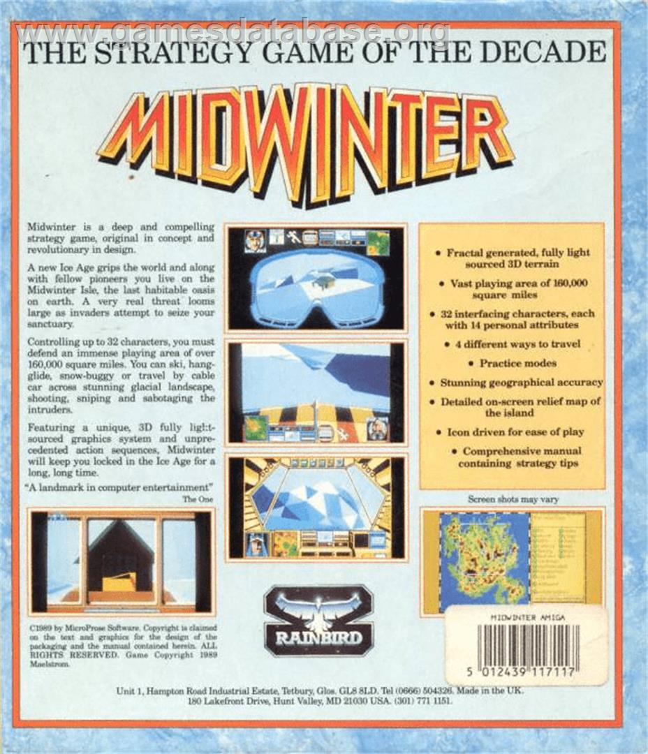 Midwinter - Commodore Amiga - Artwork - Box Back