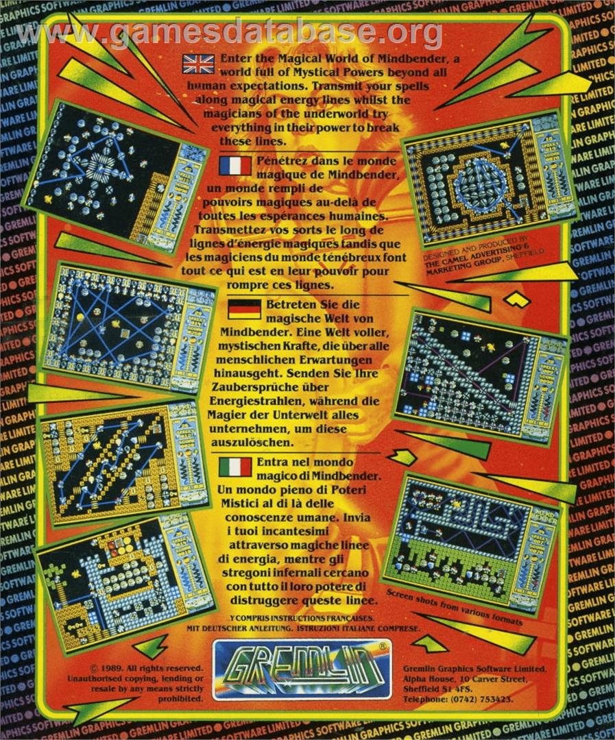 Mindbender - Commodore Amiga - Artwork - Box Back