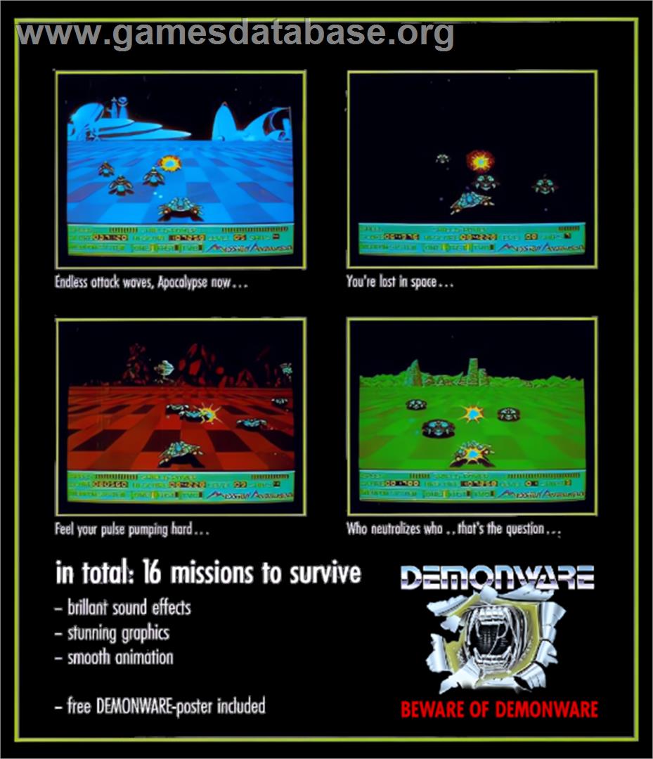 Mission Andromeda - Commodore Amiga - Artwork - Box Back