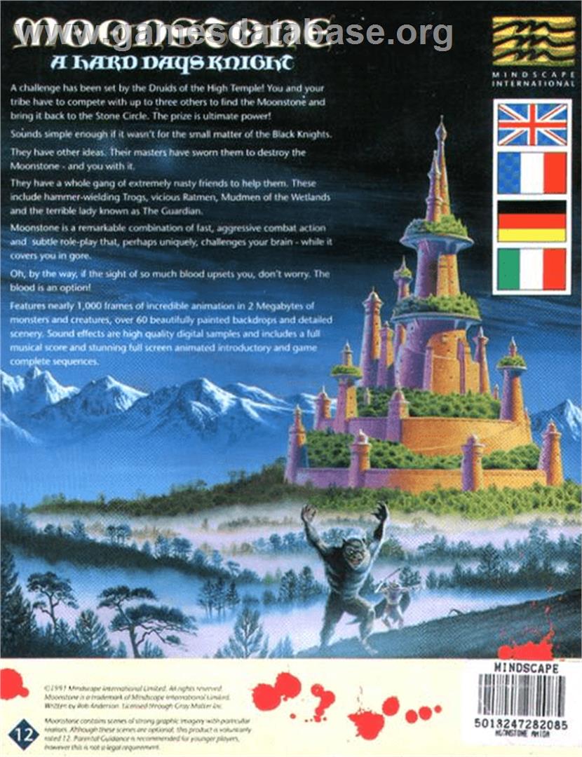Moonstone: A Hard Days Knight - Commodore Amiga - Artwork - Box Back