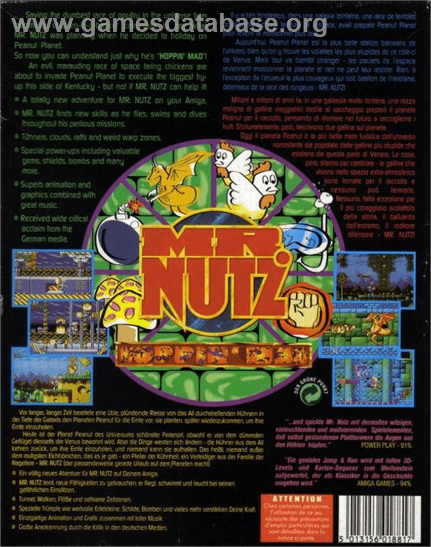 Mr. Nutz: Hoppin' Mad - Commodore Amiga - Artwork - Box Back