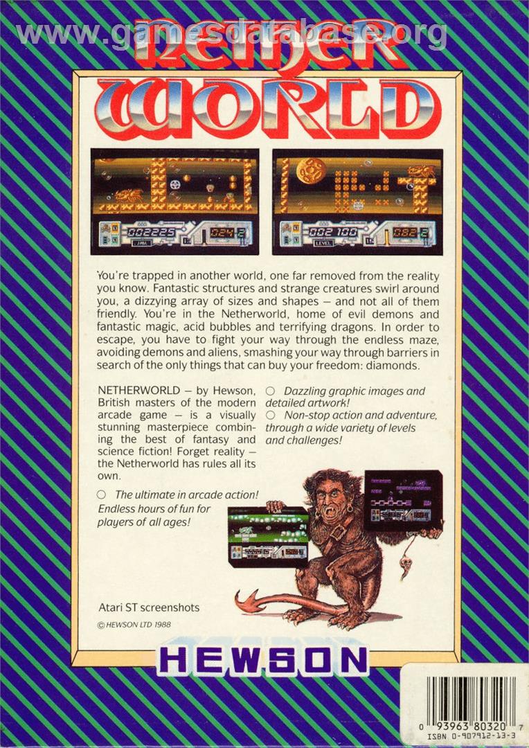 Netherworld - Commodore Amiga - Artwork - Box Back