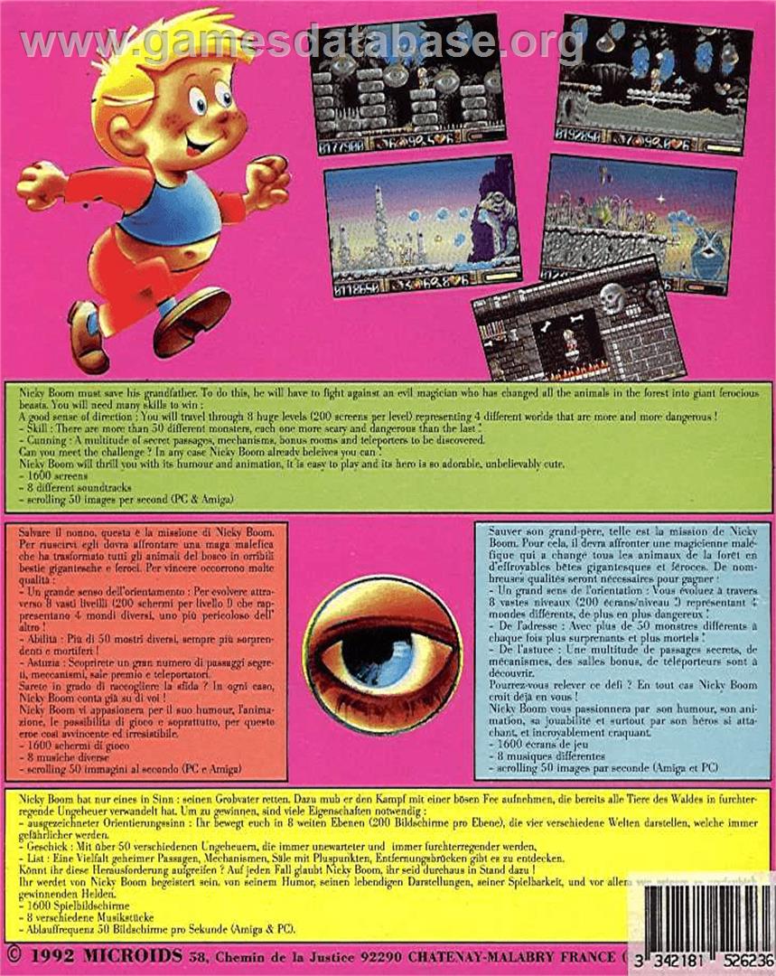 Nicky Boom - Commodore Amiga - Artwork - Box Back