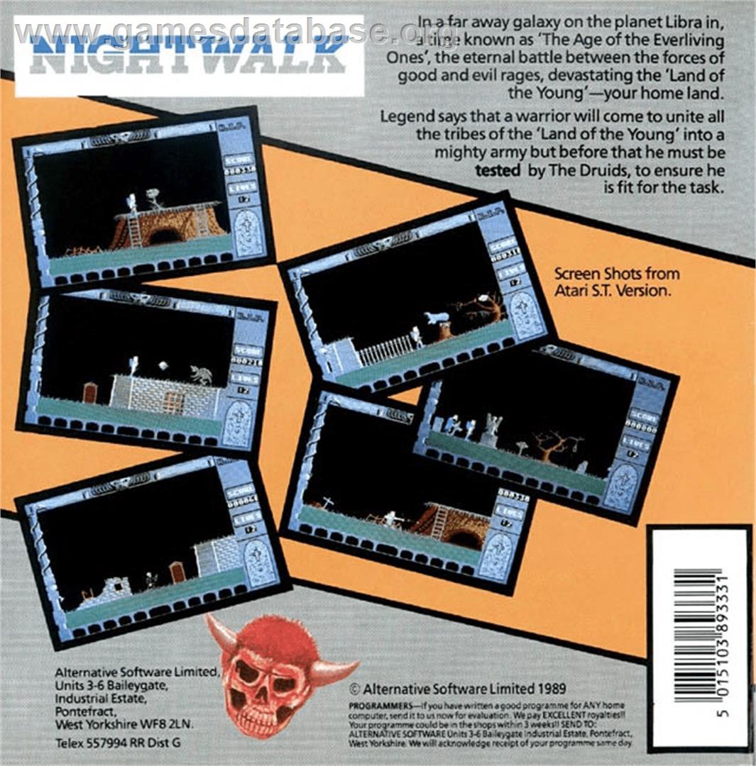 Night Walk - Commodore Amiga - Artwork - Box Back