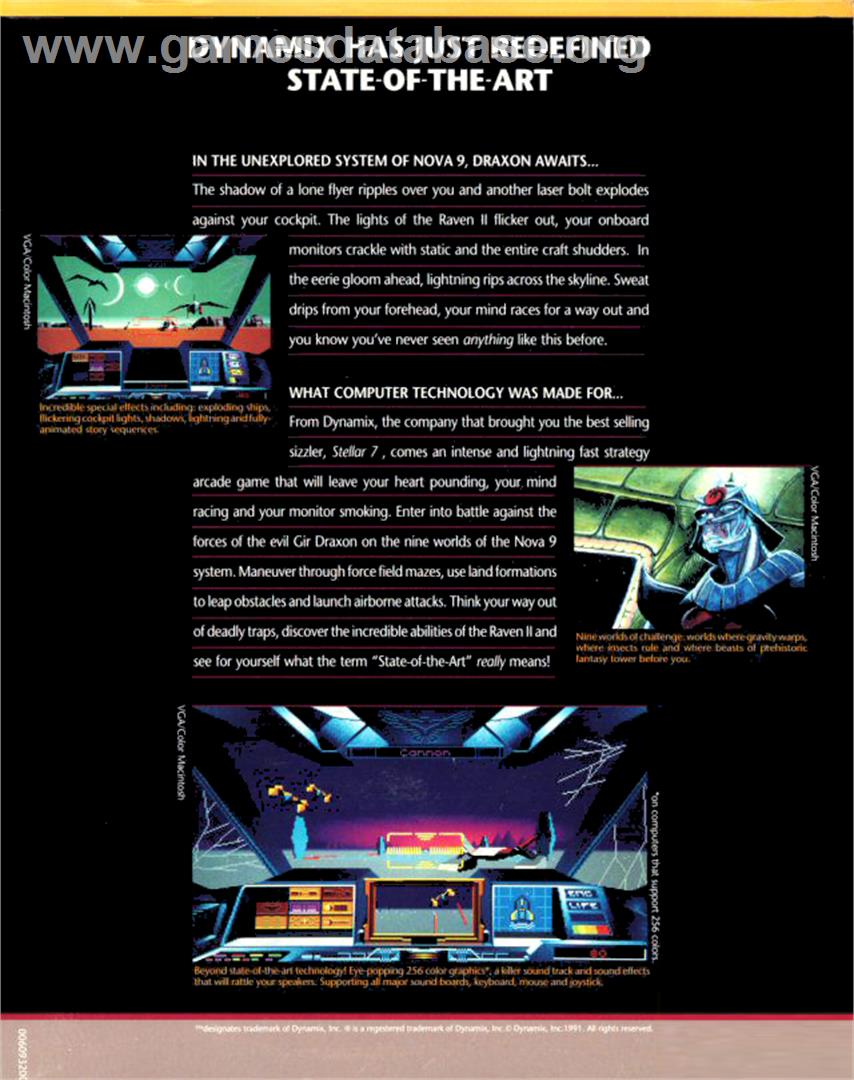 Nova 9 - The Return Of Gir Draxon - Commodore Amiga - Artwork - Box Back