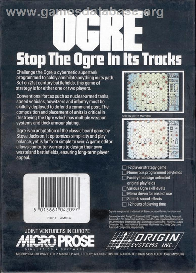 Ogre - Commodore Amiga - Artwork - Box Back
