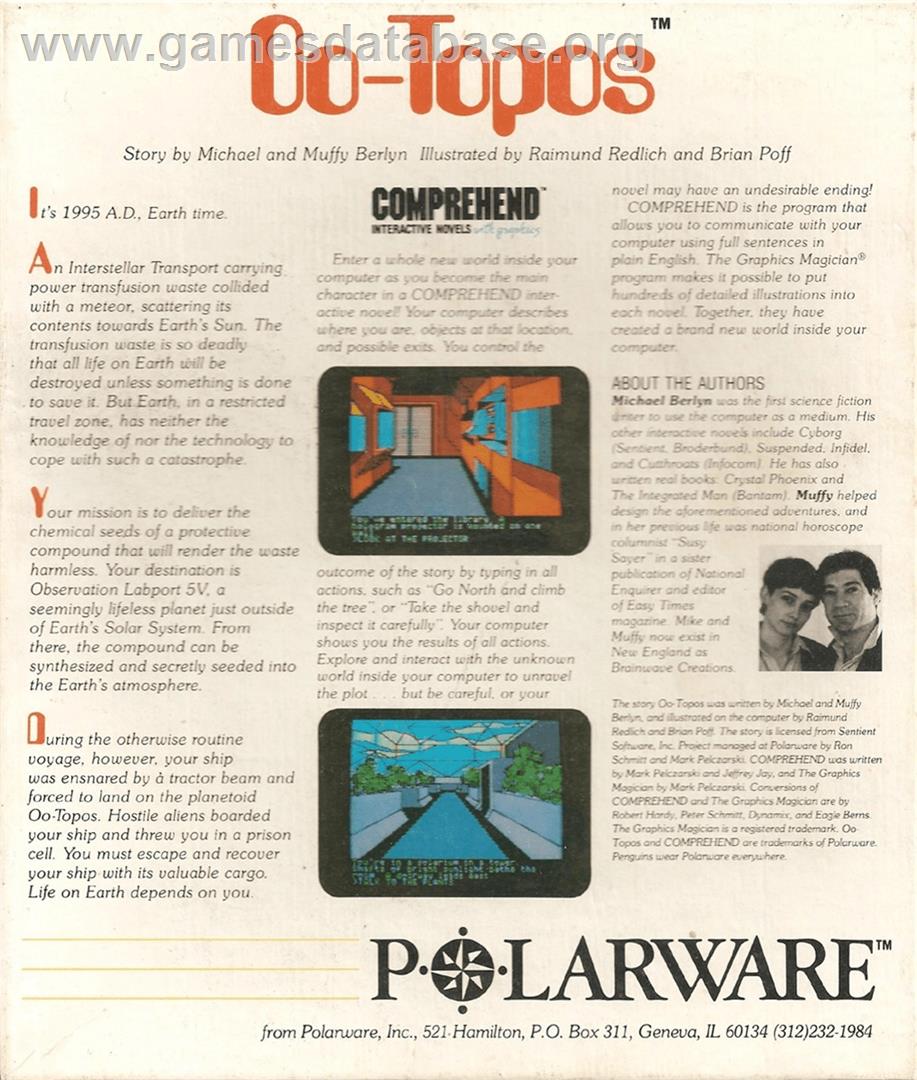 Oo-topos - Commodore Amiga - Artwork - Box Back