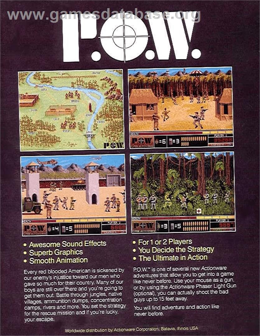 P.o.w. - Commodore Amiga - Artwork - Box Back