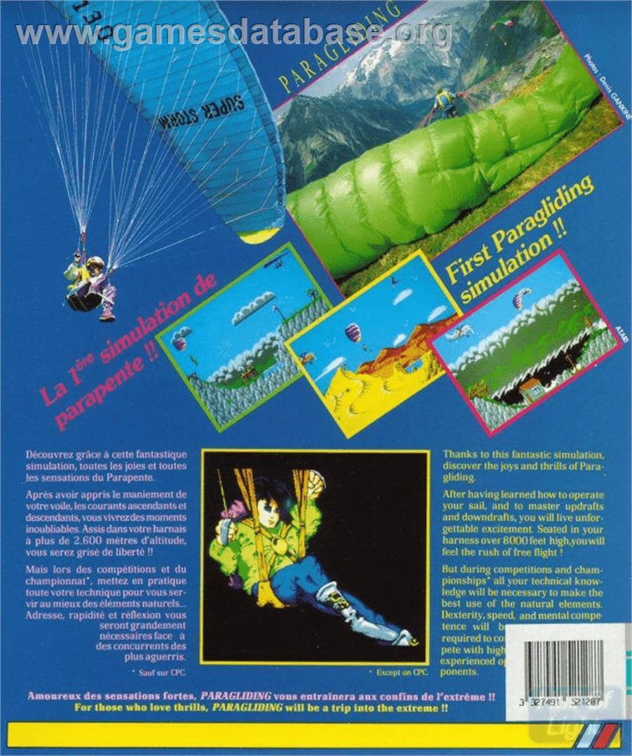 Paragliding Simulation - Commodore Amiga - Artwork - Box Back