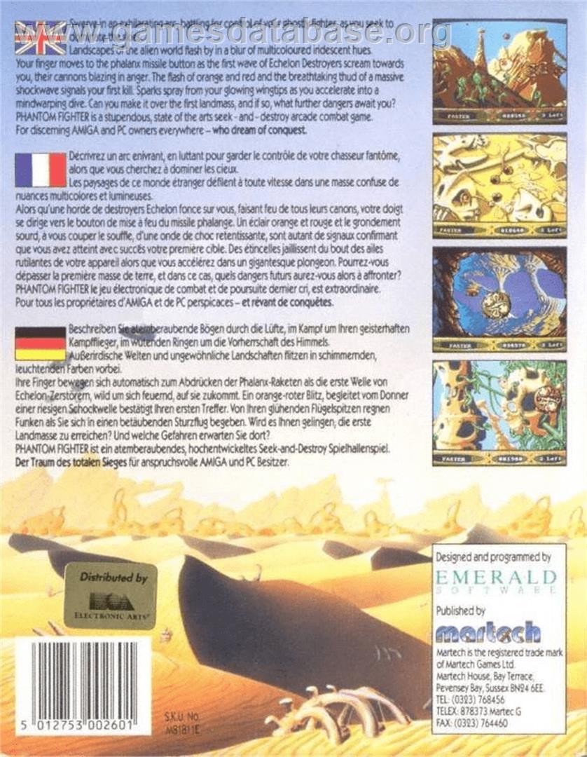 Phantom Fighter - Commodore Amiga - Artwork - Box Back