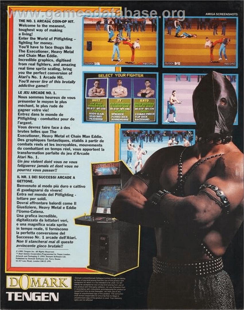 Pit-fighter - Commodore Amiga - Artwork - Box Back