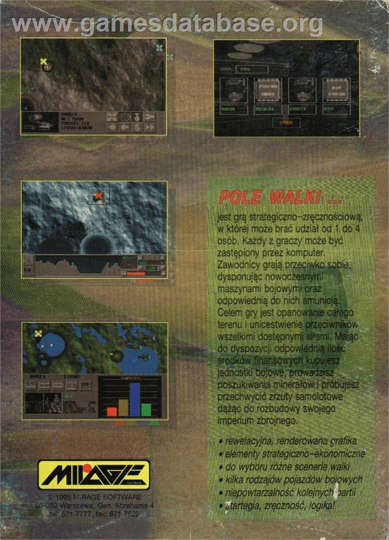 Pole Walki - Commodore Amiga - Artwork - Box Back