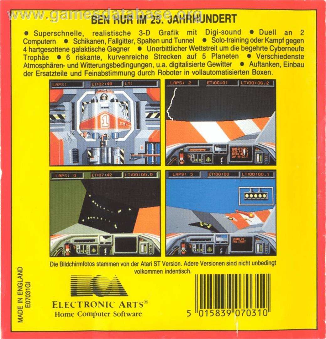 Powerdrome - Commodore Amiga - Artwork - Box Back