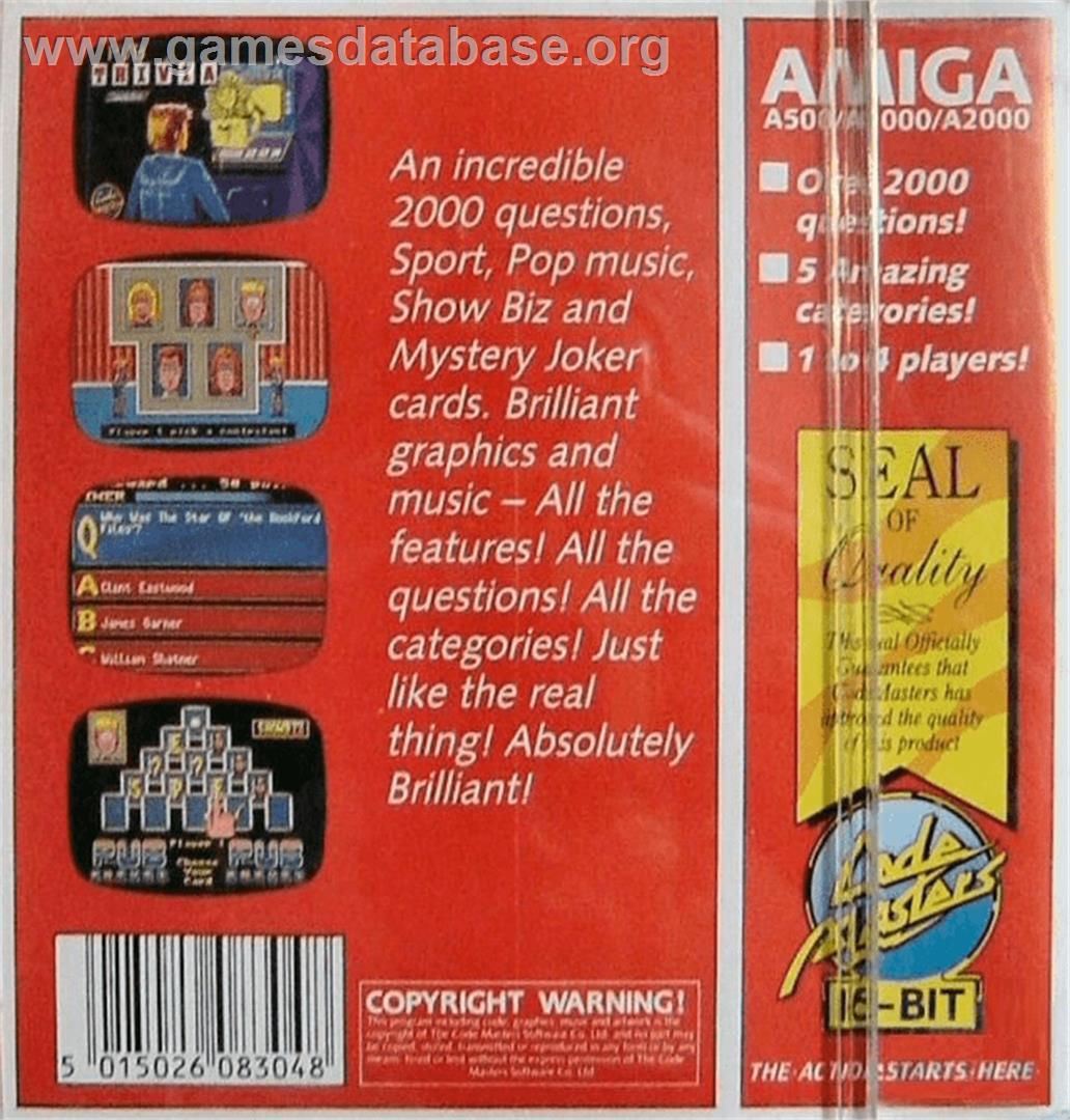 Pub Trivia Simulator - Commodore Amiga - Artwork - Box Back