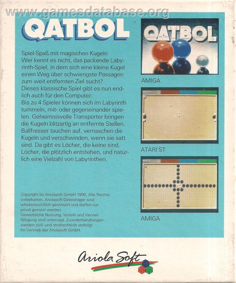 Qatbol - Commodore Amiga - Artwork - Box Back