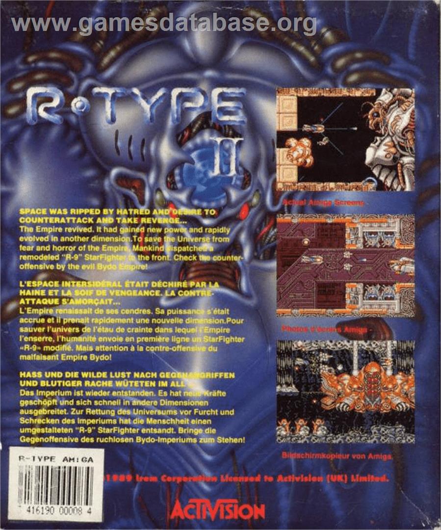 R-Type II - Commodore Amiga - Artwork - Box Back