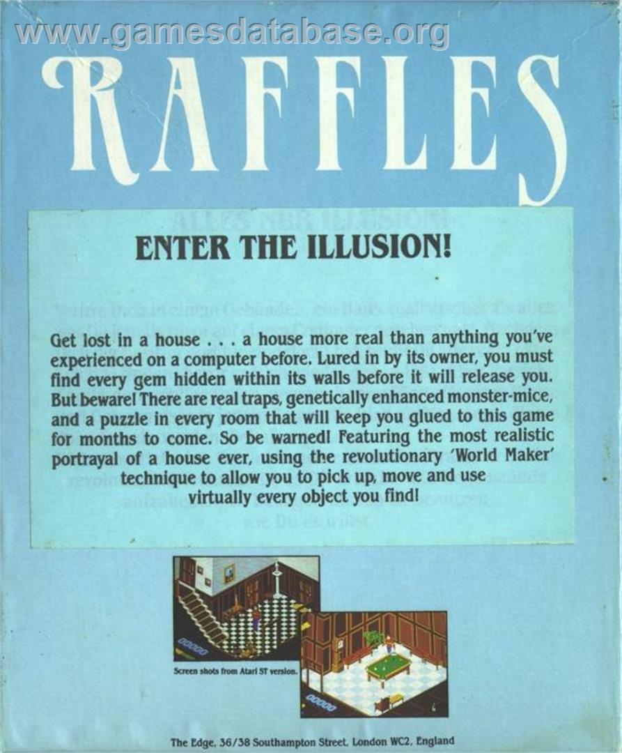 Raffles - Commodore Amiga - Artwork - Box Back