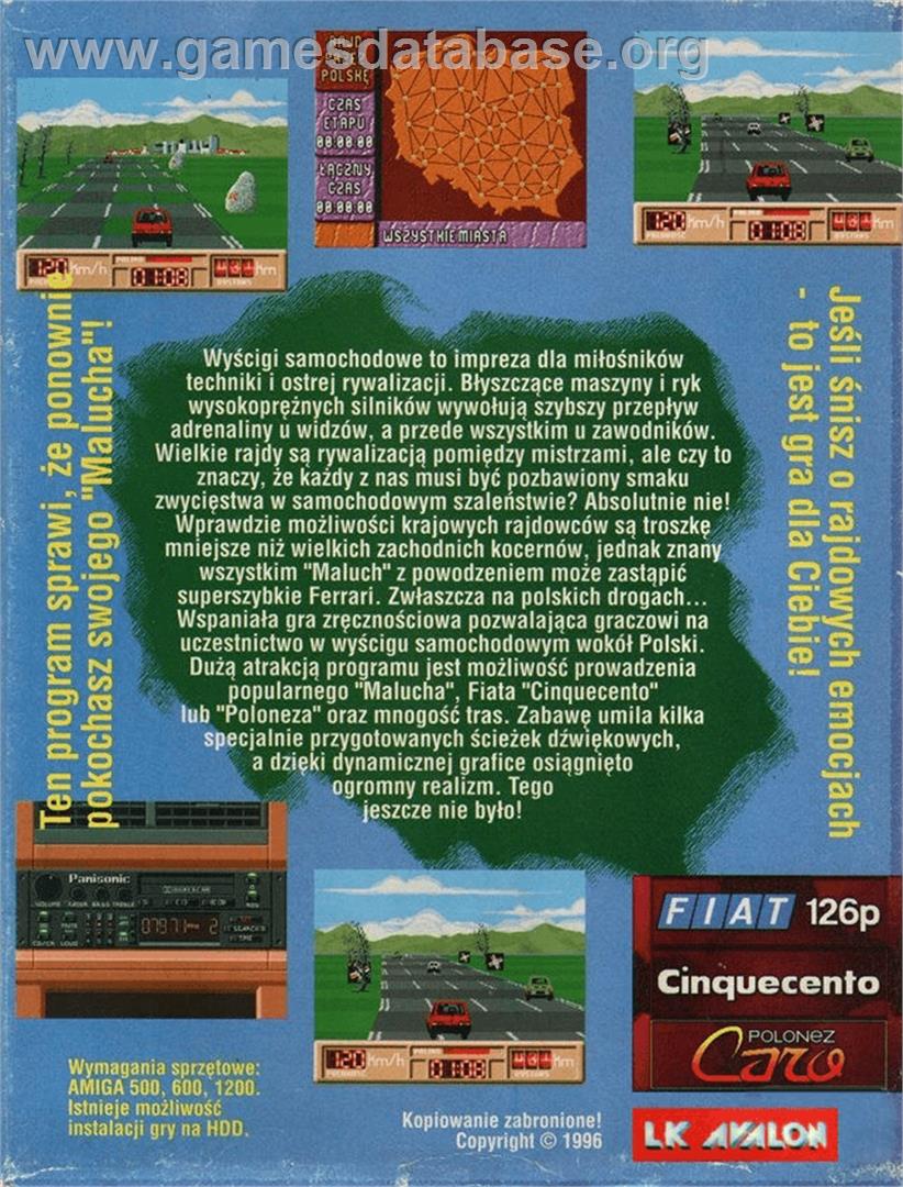 Rajd Przez Polske - Commodore Amiga - Artwork - Box Back
