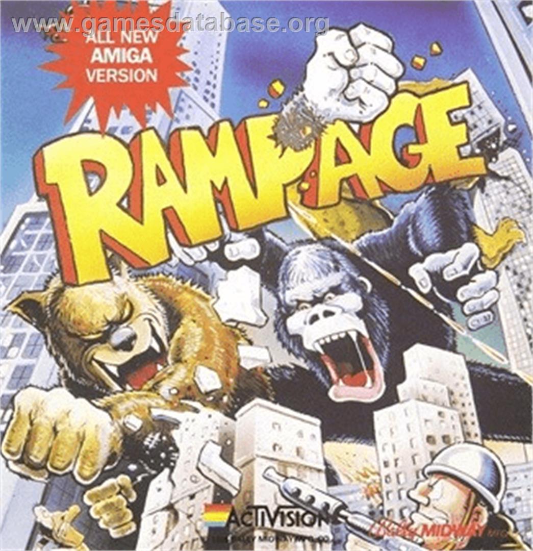 Rampage - Commodore Amiga - Artwork - Box Back