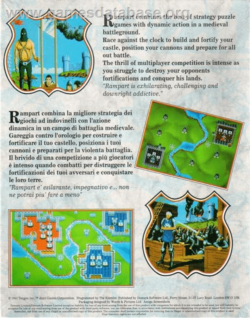 Rampart - Commodore Amiga - Artwork - Box Back
