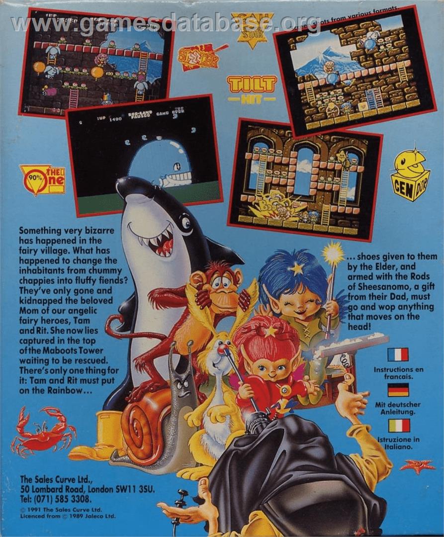 Rodland - Commodore Amiga - Artwork - Box Back