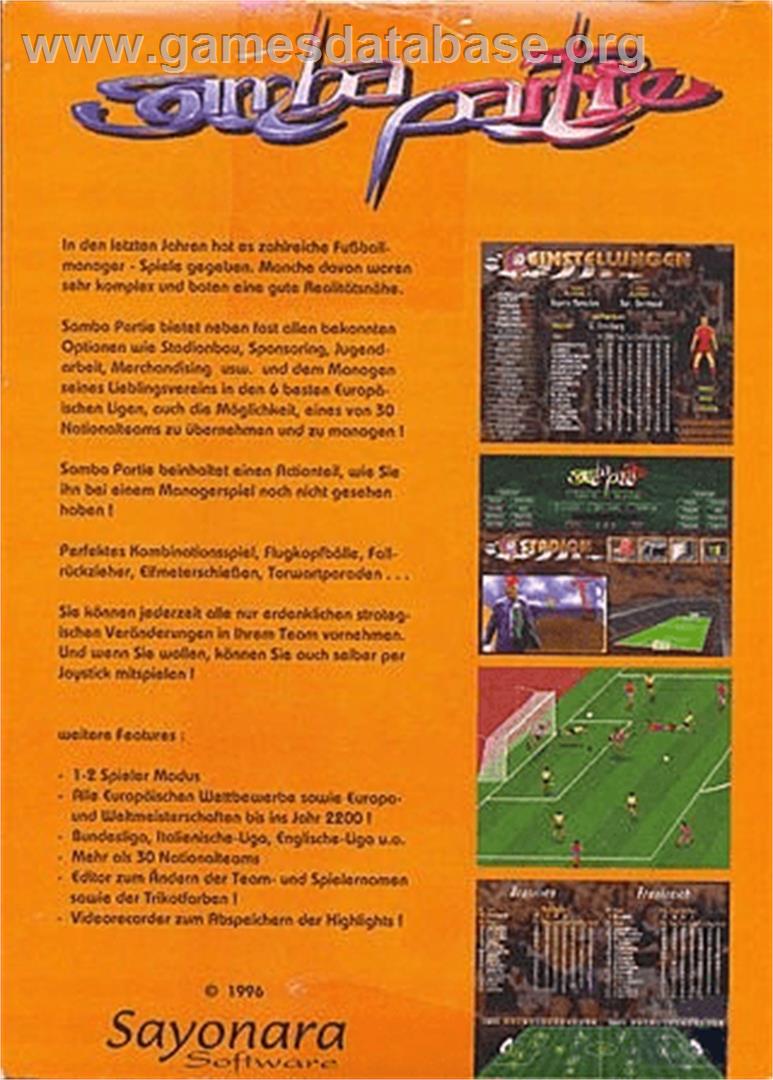 Samba Partie - Commodore Amiga - Artwork - Box Back