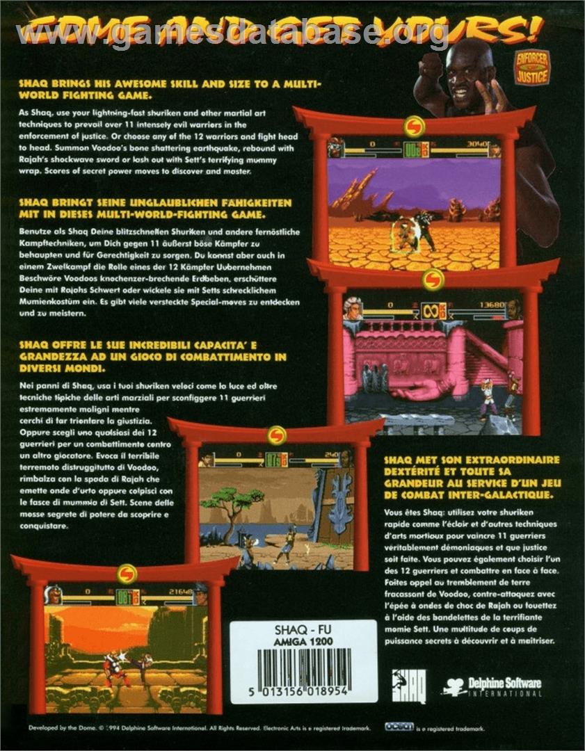 Shaq Fu - Commodore Amiga - Artwork - Box Back