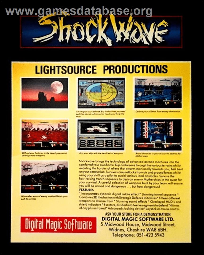 Shockwave - Commodore Amiga - Artwork - Box Back
