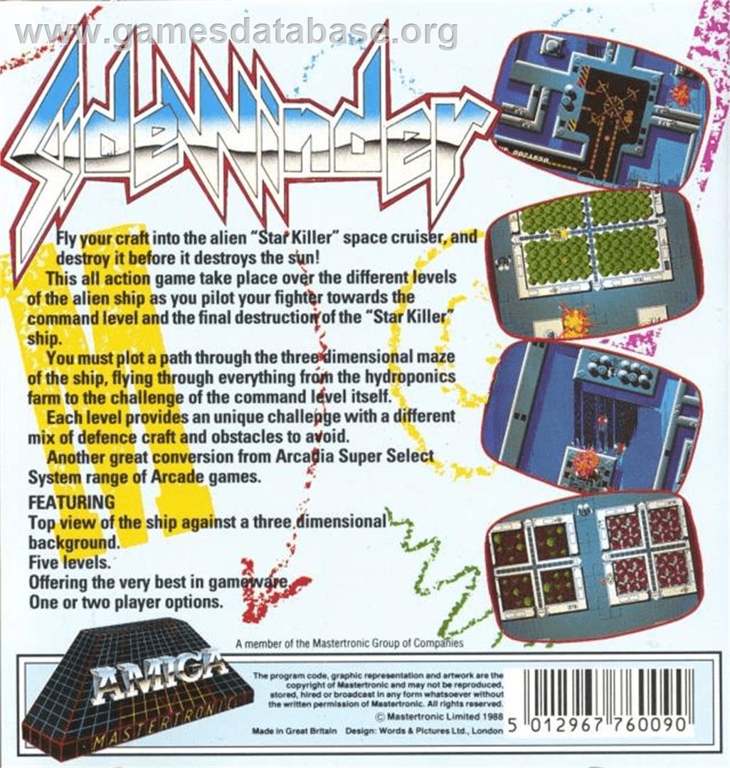 Sidewinder - Commodore Amiga - Artwork - Box Back