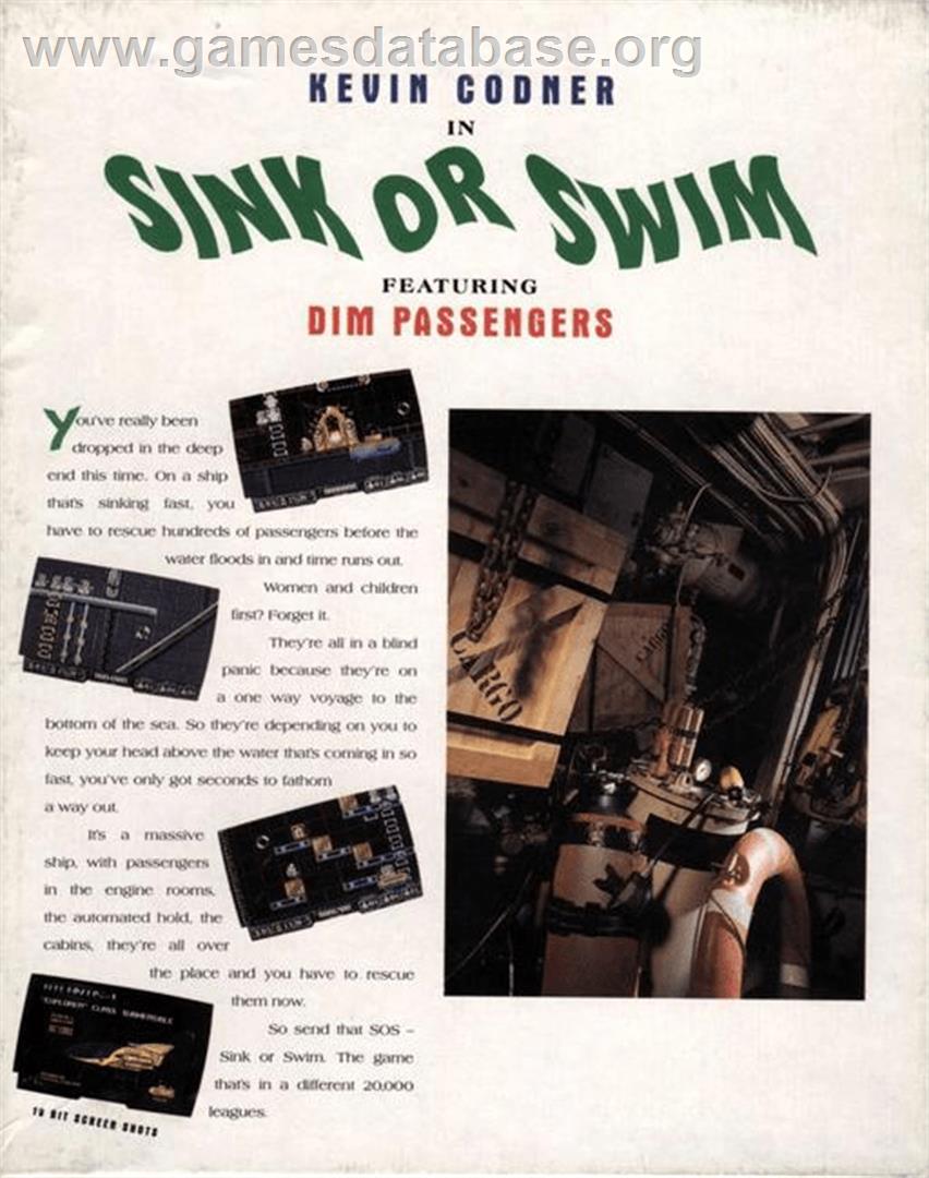 Sink or Swim - Commodore Amiga - Artwork - Box Back