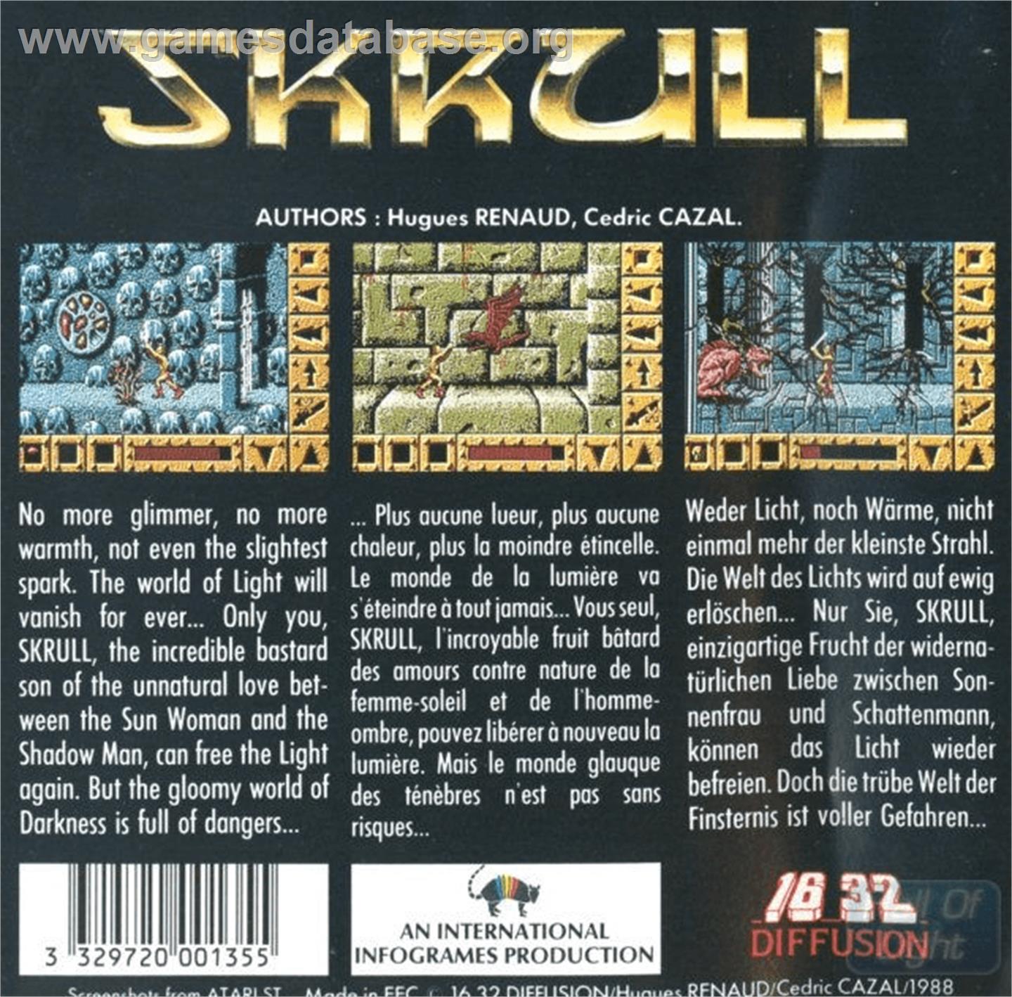 Skrull - Commodore Amiga - Artwork - Box Back