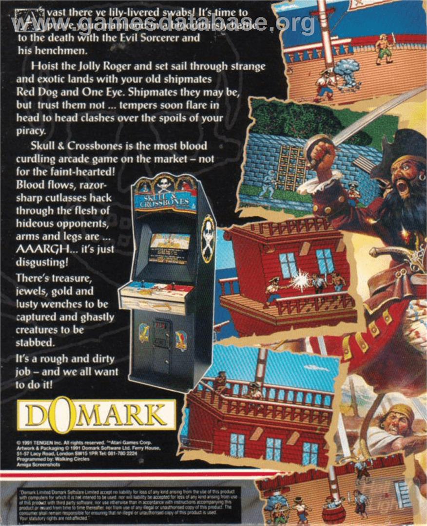 Skull & Crossbones - Commodore Amiga - Artwork - Box Back