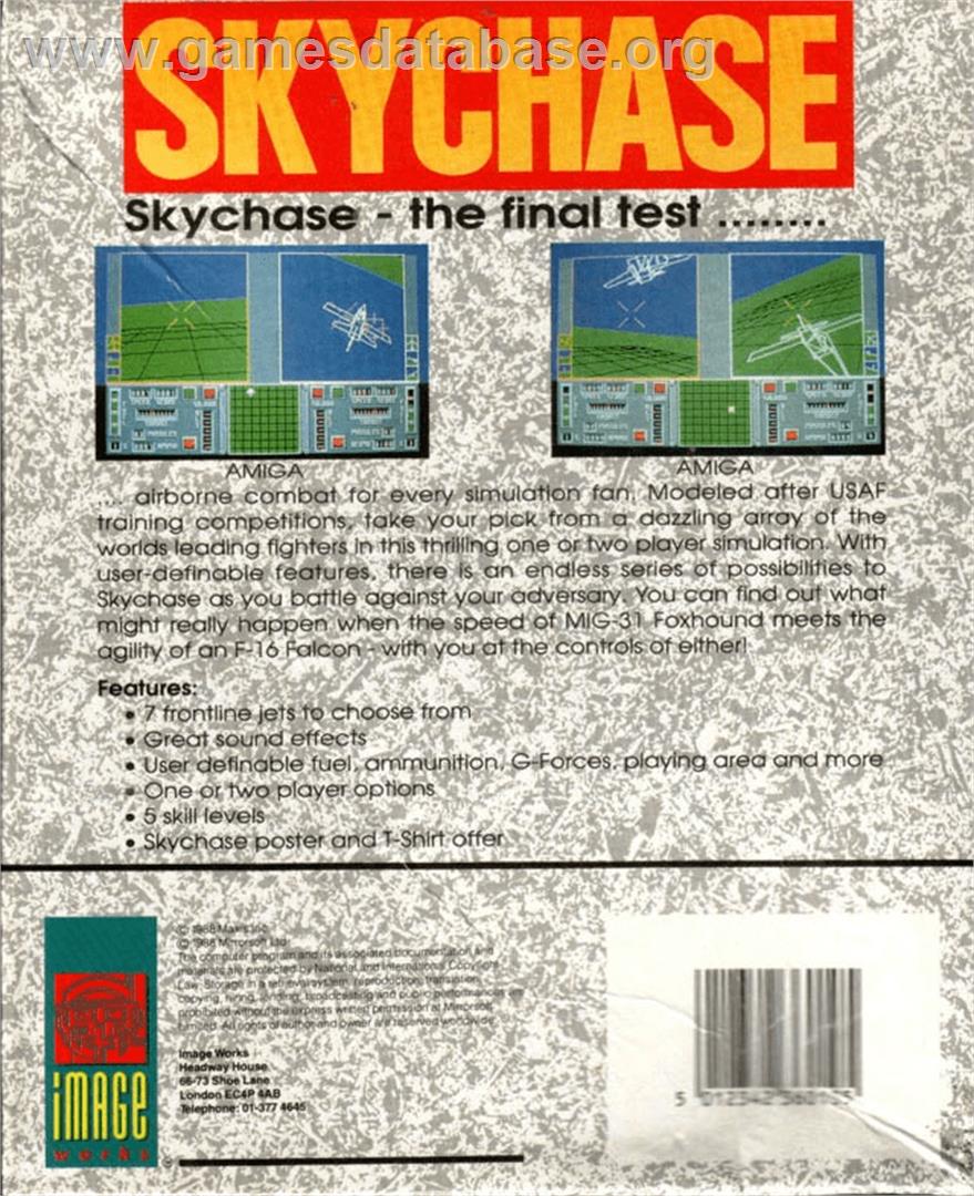 Sky Chase - Commodore Amiga - Artwork - Box Back