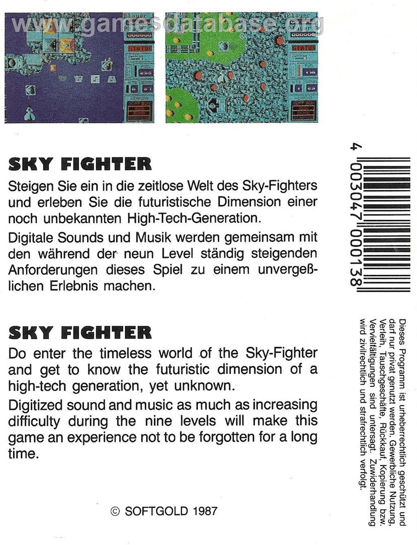 Sky Fighter - Commodore Amiga - Artwork - Box Back