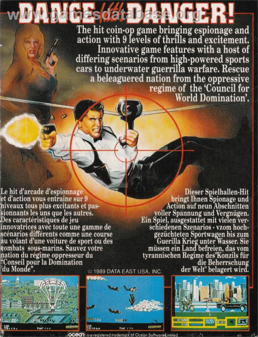 Sly Spy - Secret Agent - Commodore Amiga - Artwork - Box Back