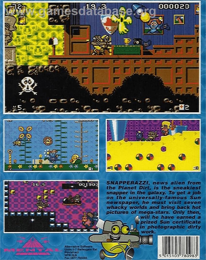 Snapperazzi - Commodore Amiga - Artwork - Box Back