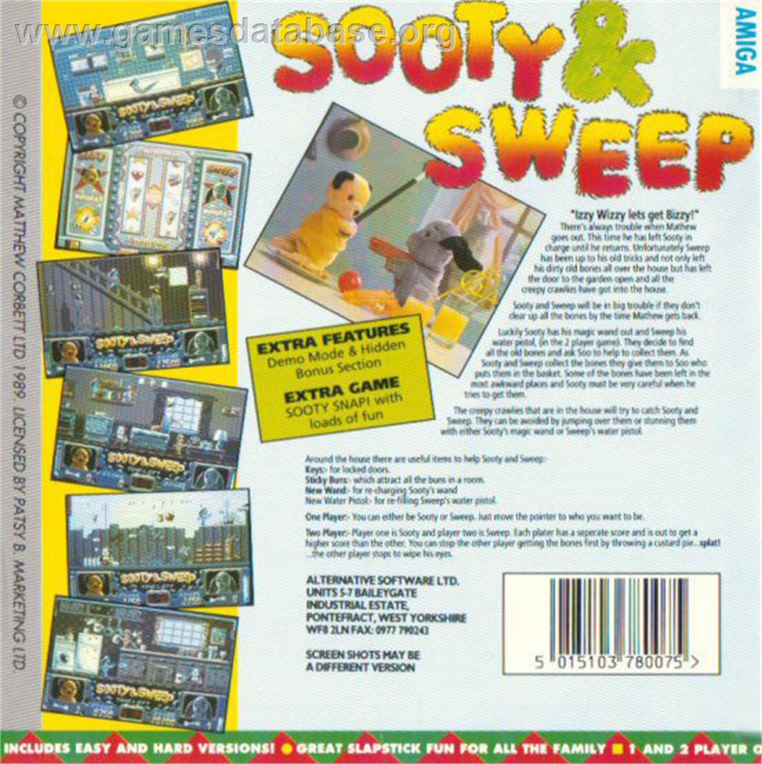 Sooty And Sweep - Commodore Amiga - Artwork - Box Back