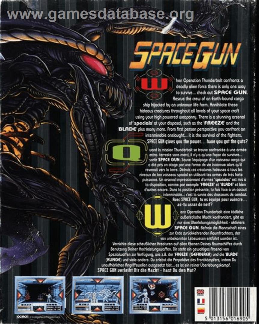 Space Gun - Commodore Amiga - Artwork - Box Back
