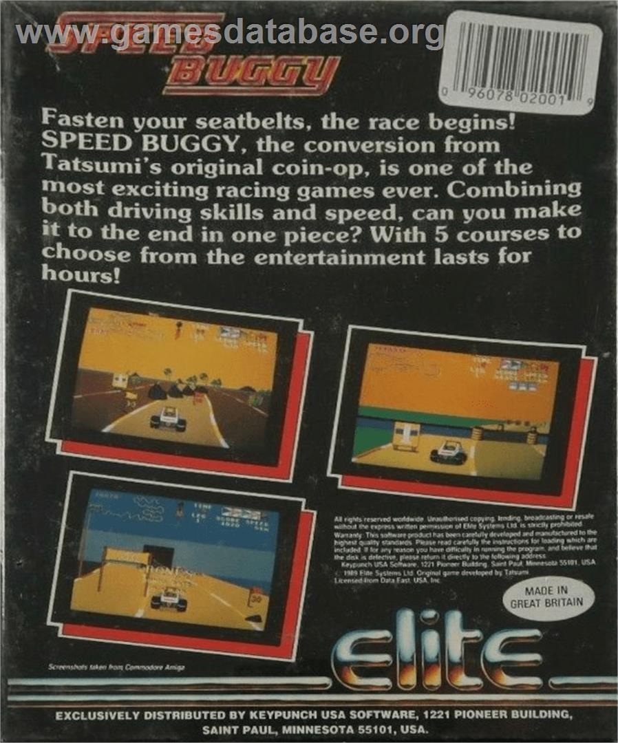 Speed Buggy - Commodore Amiga - Artwork - Box Back