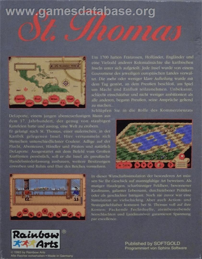 St. Thomas - Commodore Amiga - Artwork - Box Back