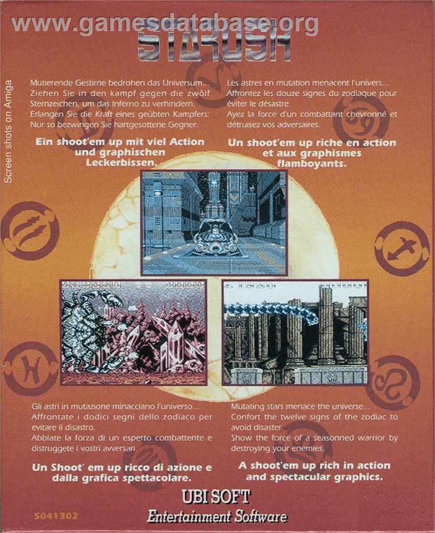 Starush - Commodore Amiga - Artwork - Box Back