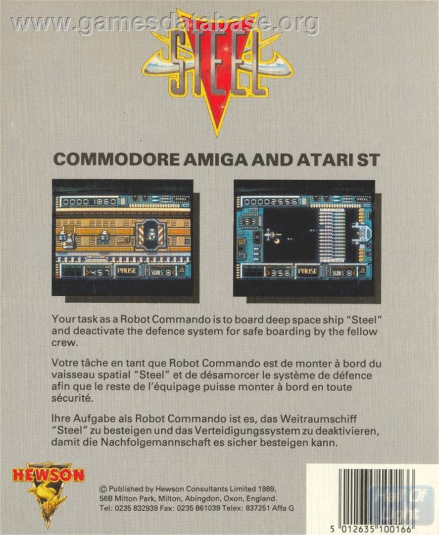 Steel - Commodore Amiga - Artwork - Box Back
