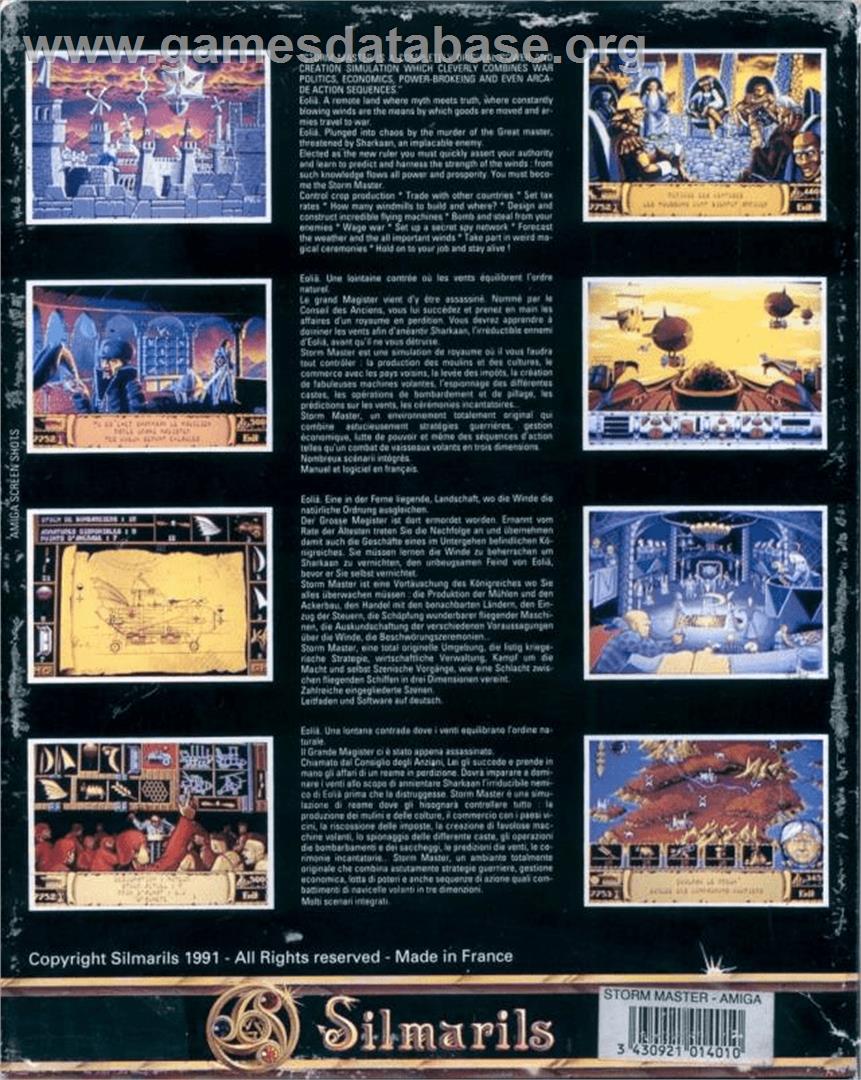 Storm Master - Commodore Amiga - Artwork - Box Back