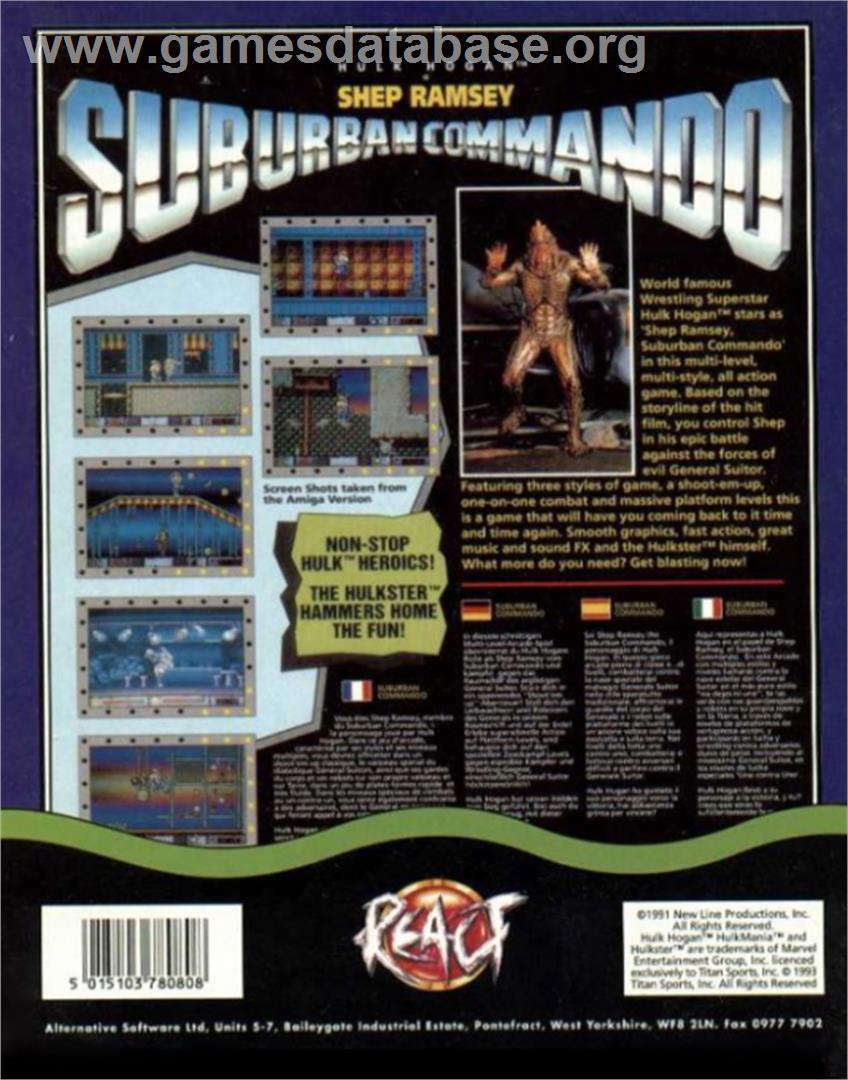 Suburban Commando - Commodore Amiga - Artwork - Box Back