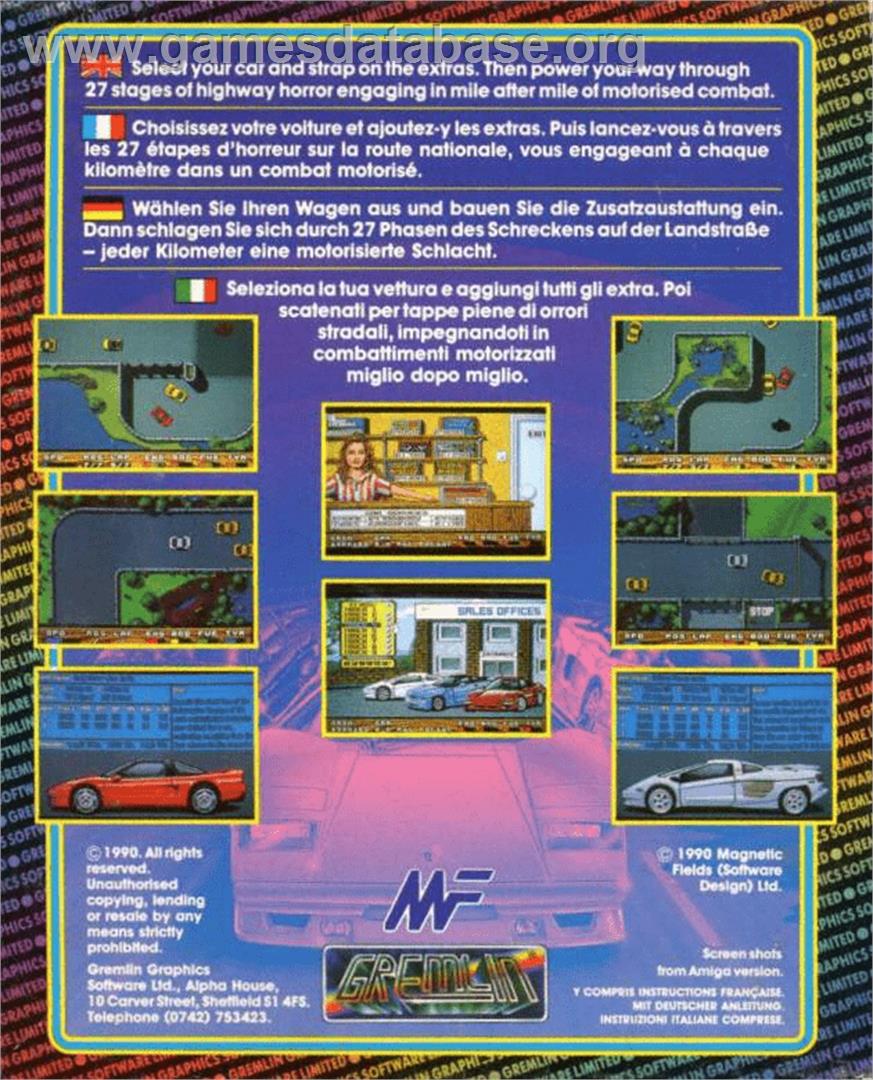 Super Cars - Commodore Amiga - Artwork - Box Back